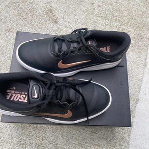Nike Black Shoes with Rose Gold Color Nike Symbol